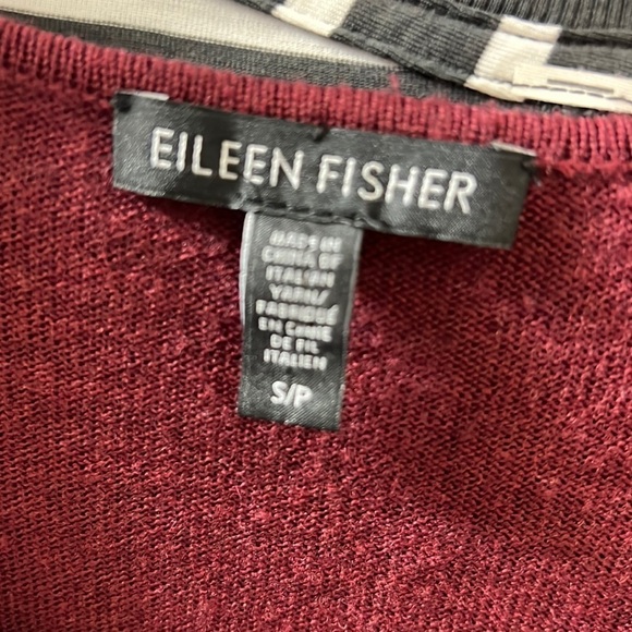 Eileen Fisher Burgundy Knit Merino Wool Sweater Dress Size Small - Picture 9 of 10